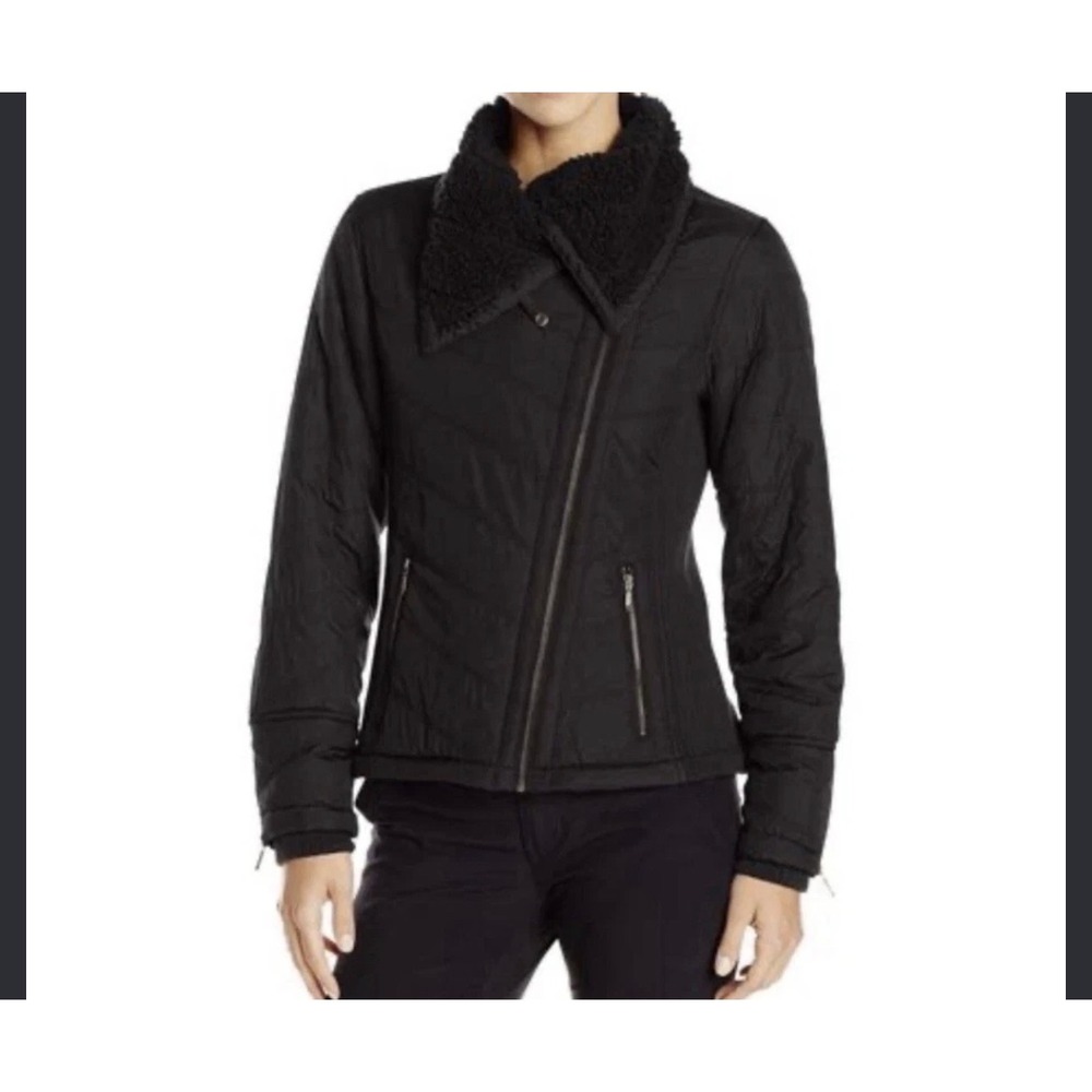 prAna Diva Jacket Women's Medium Sherpa Lining W/Ribbed-Knit Side Panels